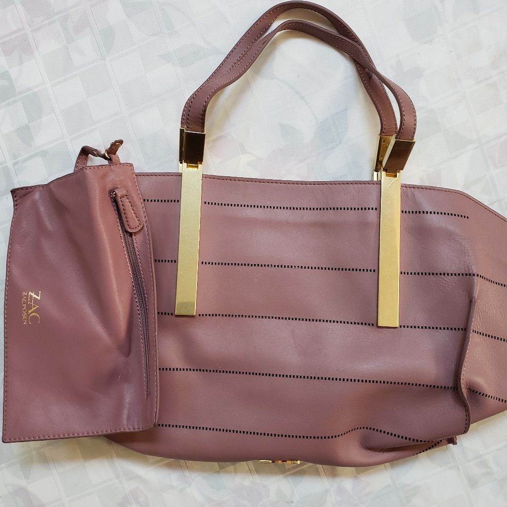 ZAC Zacposen Lilac Leather Shoulder Bag